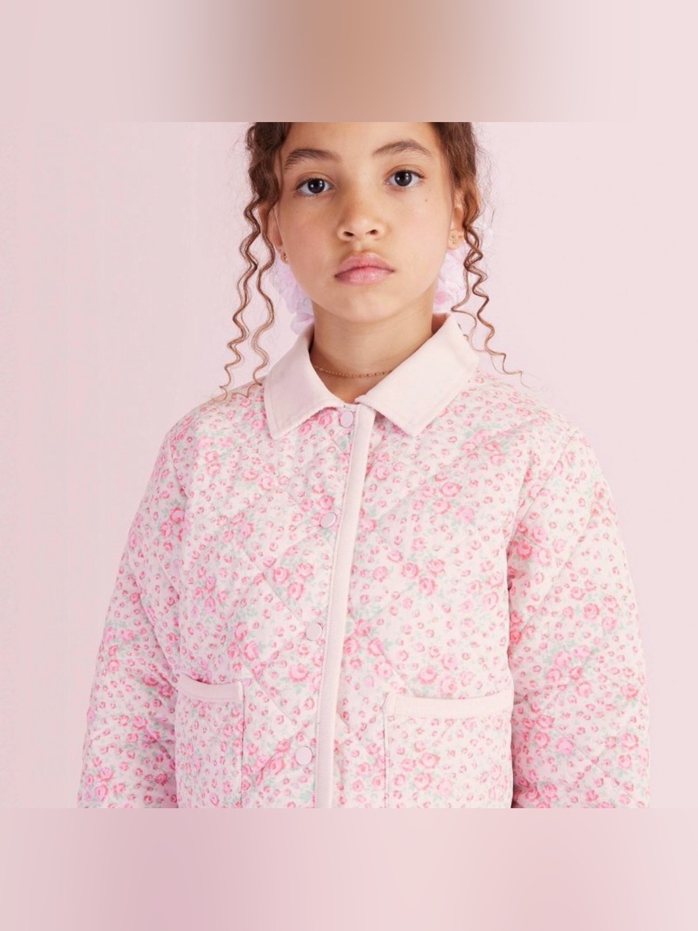 NWT LoveShackFancy x Target Girls Roseheart Quilted Barn Jacket Rose Pink XL